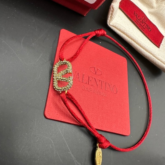 New Valentino Red Bracelet with Gold Accents & Swarovski crystals - Picture 5 of 6